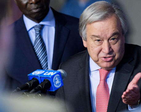 U.N. chief recommends ministers, diplomats skip traveling to meeting due to coronavirus risks